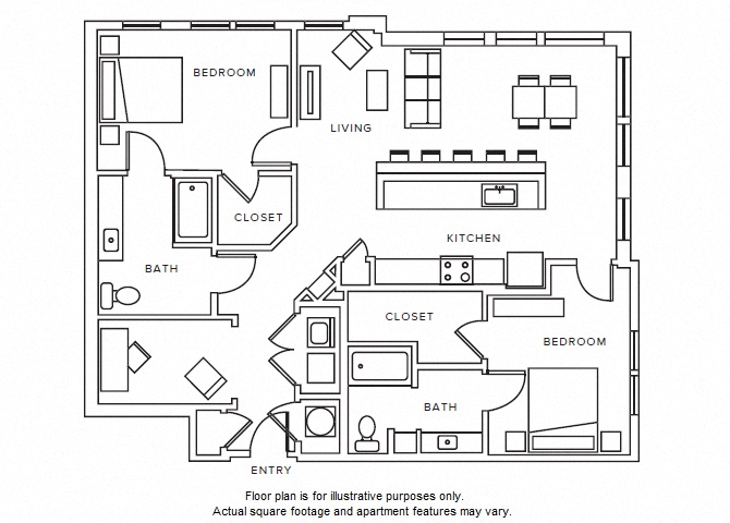 B7 floor plan at Windsor Parkview, 5070 Peachtree Boulevard, 30341