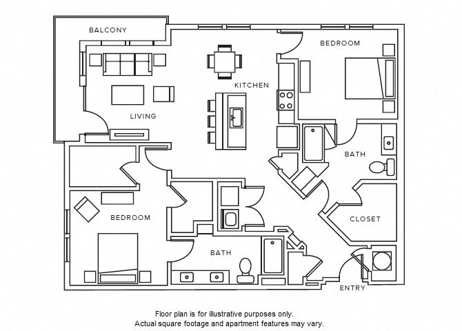 B8 floor plan at Windsor Parkview, Chamblee, GA