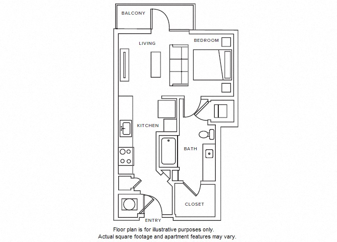 S1 floor plan 2D at Windsor Parkview, Chamblee, GA