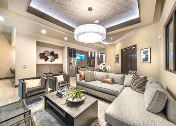 Media Lounge with Plush Seating and TV's at Windsor Turtle Creek, Dallas