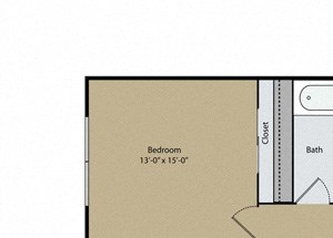 2 Bed 2 Bath Floor Plan 2 Bed 2 Bath Floor Plan at Barcelona Apartments, Visalia, California