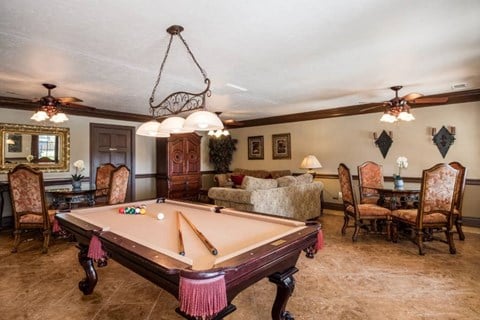 Billiards Table at Casa Del Rio Apartments, Fresno, CA, 93710