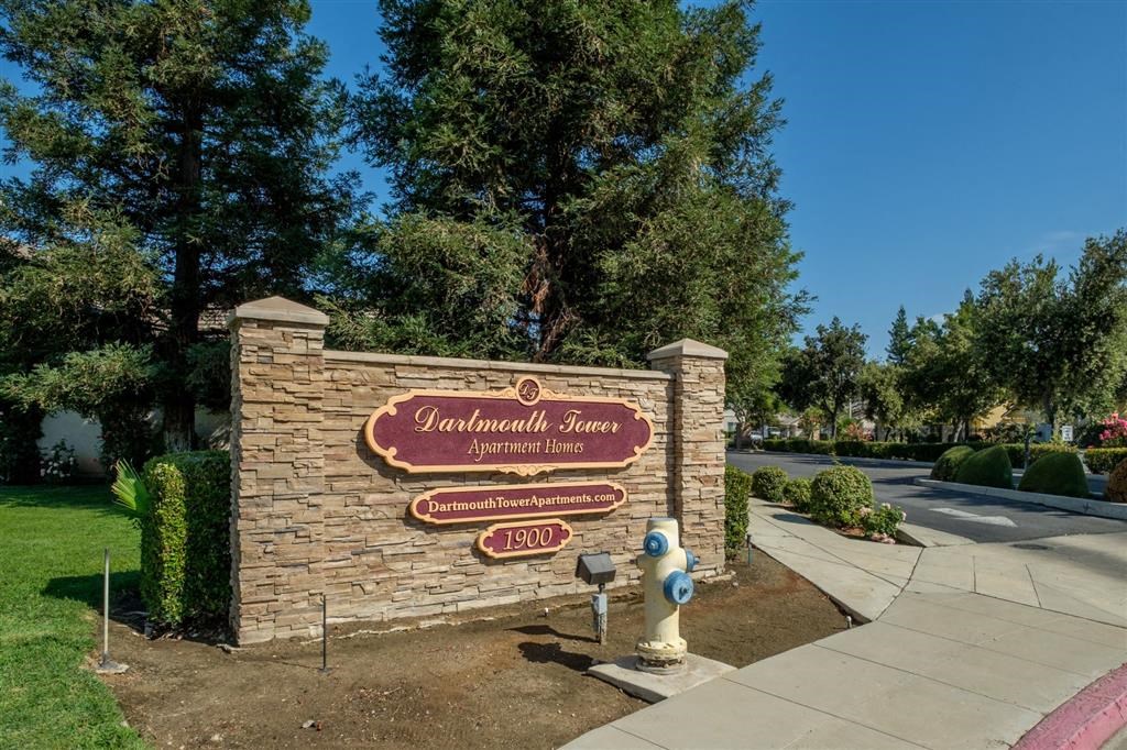 Property Signage at Dartmouth Tower at Shaw, Clovis, California