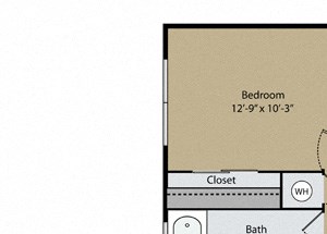 2 bed 2 bath Kona Floor Plan 2 bed 2 bath Kona Floor Plan at Reef Apartments, California, 93704