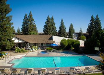 Pool View at Scottsmen Too Apartments, Clovis, CA