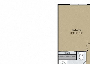 2 bedroom 1 bath room Cheltingham Floor Plan A 2 bedroom 1 bath room Cheltingham Floor Plan A at Scottsmen Too Apartments, California