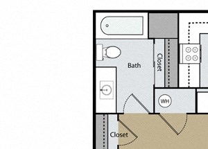 1 bedroom and 1 bathroom davenport_new Floor Plan A 1 bedroom and 1 bathroom davenport_new Floor Plan A at Scottsmen Too Apartments, Clovis, California