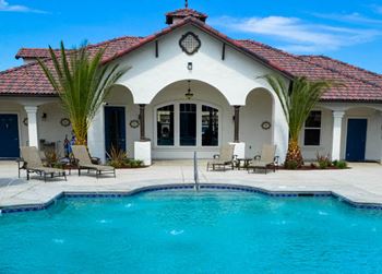 Swimming Pool With Clubhouse at Villa Faria Apartments, Fresno, CA