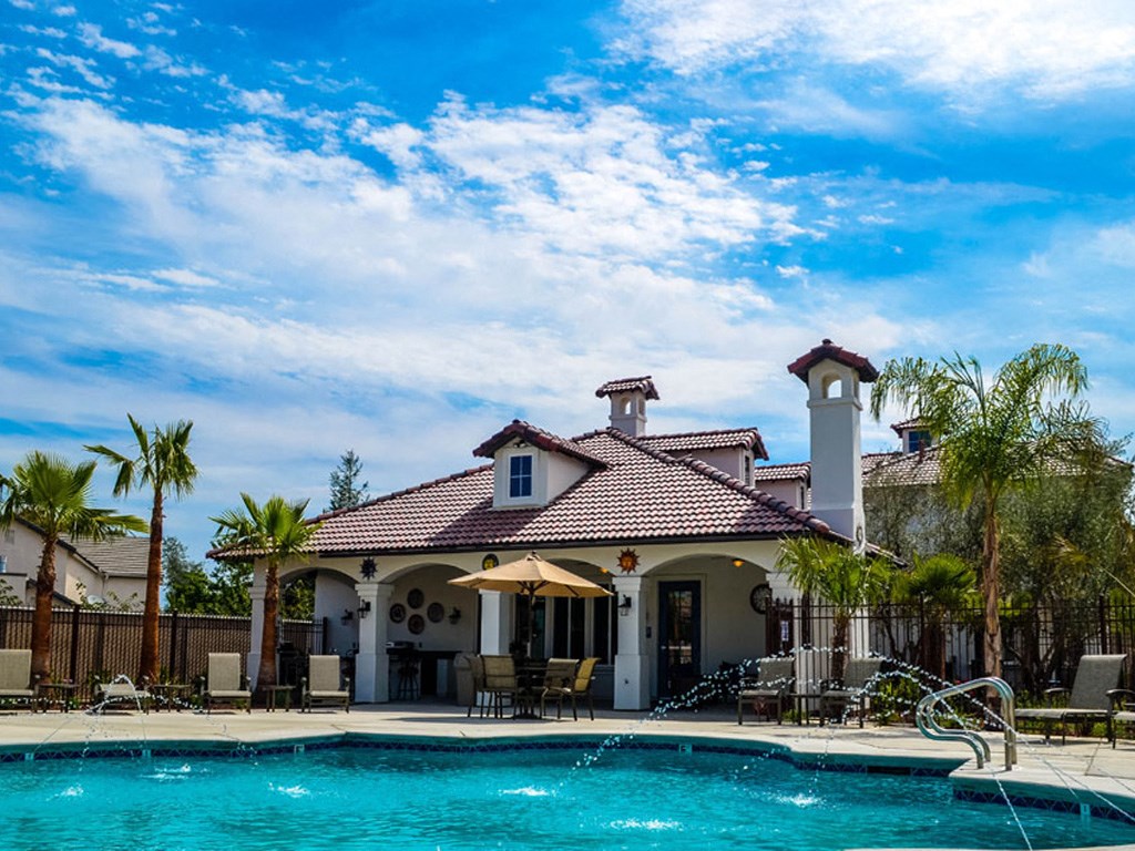 Glimmering Pool Glimmering Pool at Villa Faria Apartments, California
