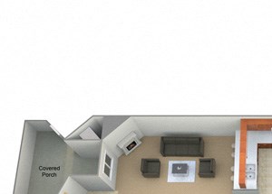 One Bed One Bath Joaquin Floorplan One Bed One Bath Joaquin Floorplan at Dominion Courtyard Villas, Fresno, CA