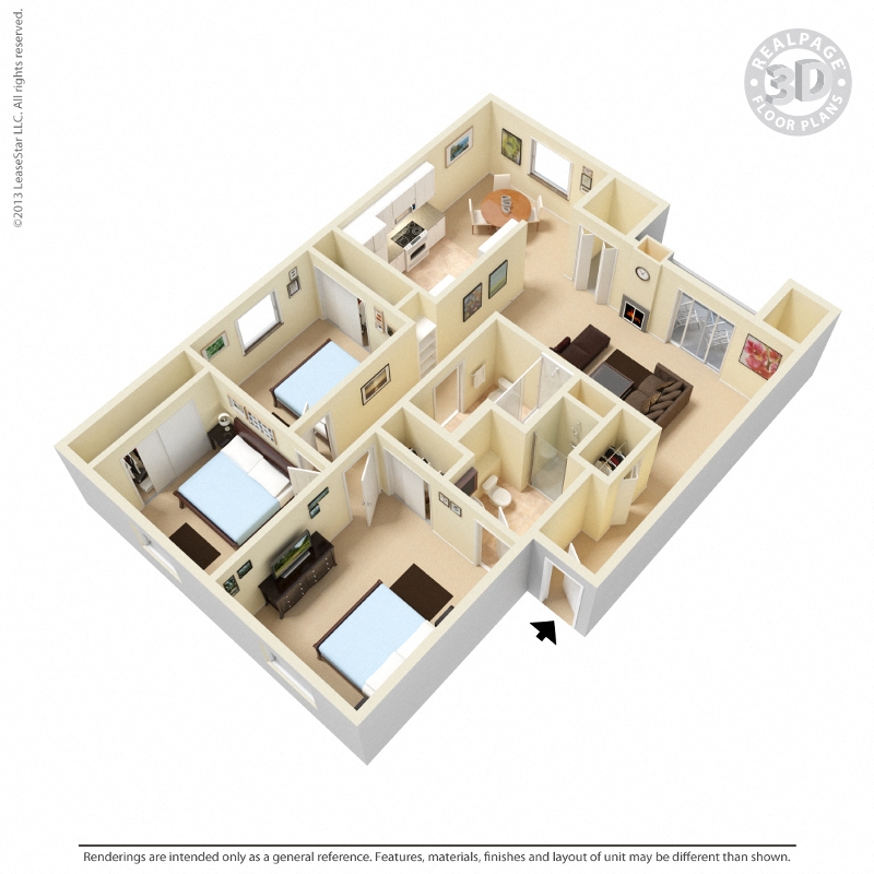 3 Bedroom Floor Plan at ALTITUDE BY VINTAGE, Reno