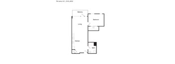 A2.1 - 1 Bed 1 Bath Floor Plan at 6th and G Apartments in San Diego, CA 