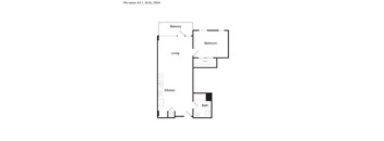 A3.1 - 1 Bed 1 Bath Floor Plan at 6th and G Apartments in San Diego, CA 