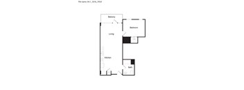 A4.1 - 1 Bed 1 Bath Floor Plan at 6th and G Apartments in San Diego, CA 