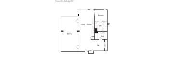 A6.1 - 1 Bed 1 Bath Floor Plan 