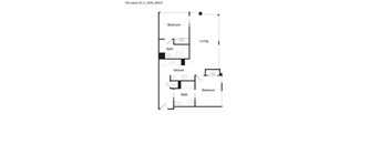 B1.2 - 2 Bed 2 Bath Floor Plan at 6th and G Apartments in San Diego, CA 
