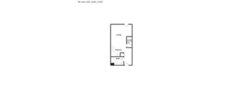 LW 2 - 1 Bed 2 Bath Floor Plan at 7th and G Apartments in San Diego, CA 