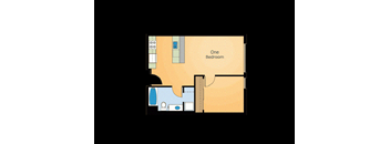 A9.1 - 1 Bed 1 Bath Floor Plan at 7th and G Apartments in San Diego, CA 