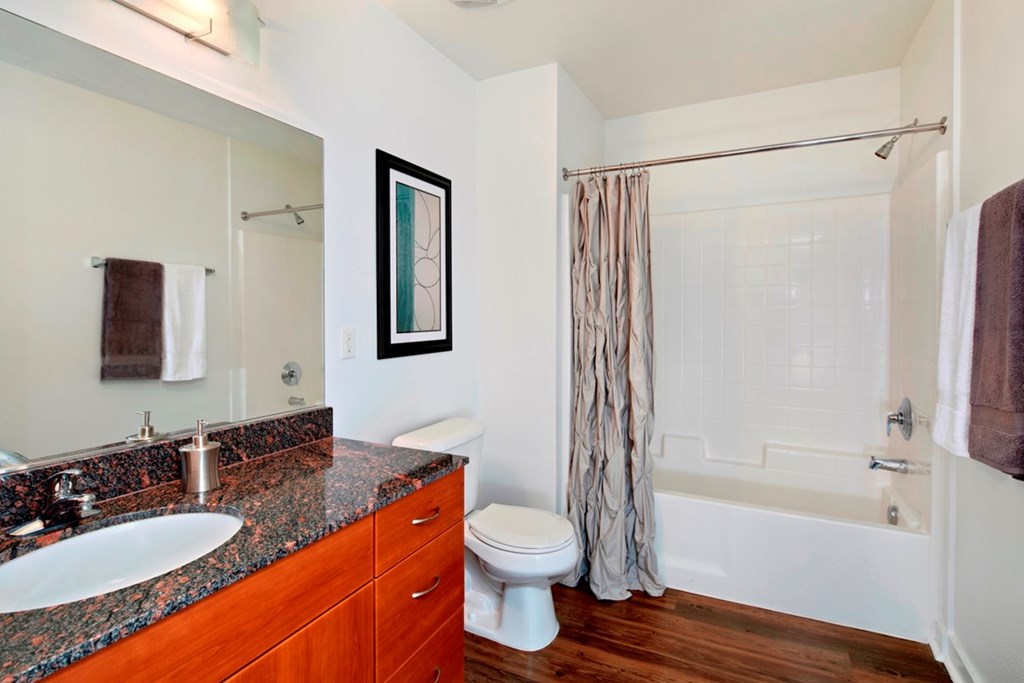 Bathroom at 7th and G Apartments in San Diego, CA 