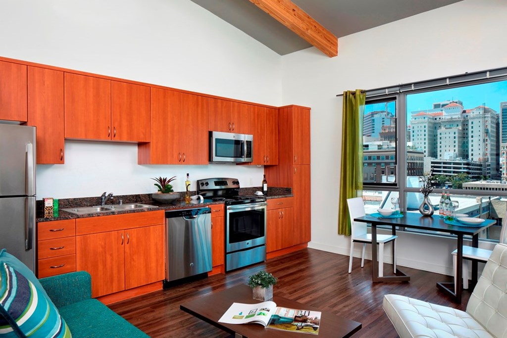 Kitchen at 7th and G Apartments in San Diego, CA 