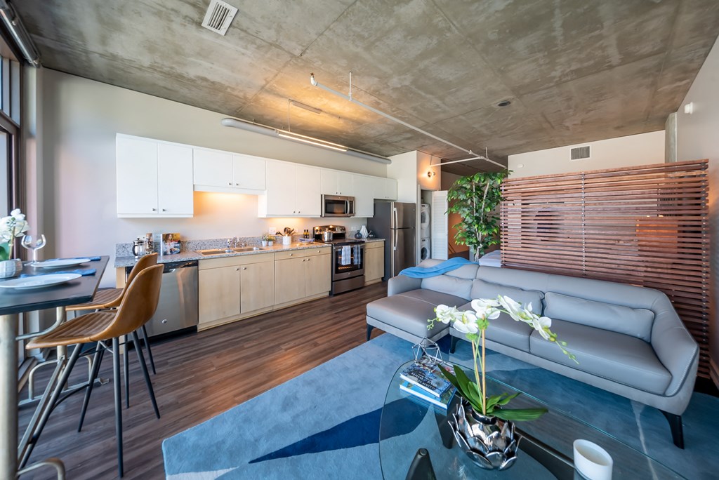 Community Lounge with Contemporary Design at 10th and G Apartments in San Diego, CA