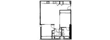 B7.2 2 Bed 2 Bath Floor Plan at 10th & G Apartments in San Diego, CA