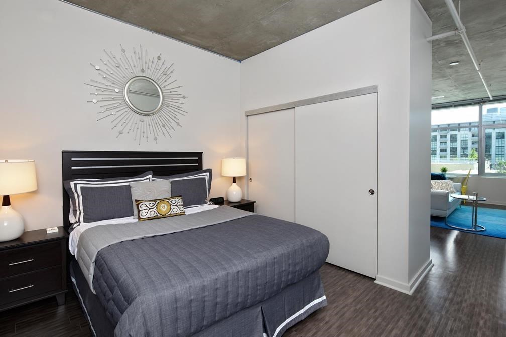 Bedroom at 10th and G Apartments in San Diego, CA 