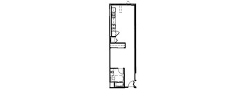 E11.1 - Studio Floor Plan at 10th and G Apartments in San Diego, CA 