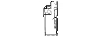 E6.1 - Studio Floor Plan at 10th & G Apartments in San Diego, CA