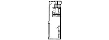 E7.1 - Studio Floor Plan at 10th & G Apartments in San Diego, CA