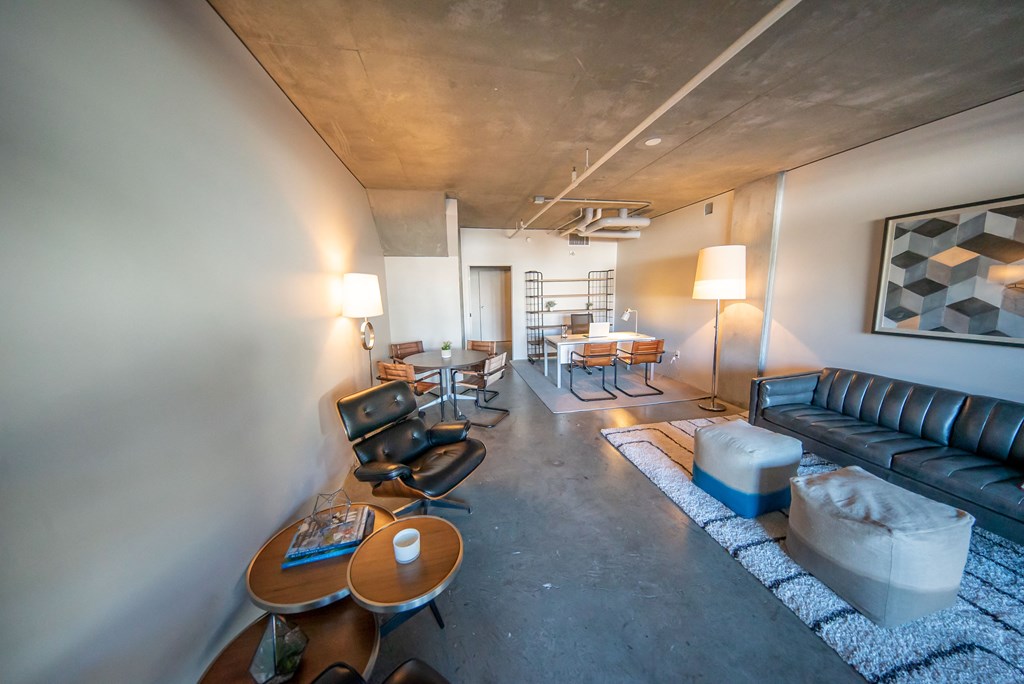 Spacious Living Room With Modern Design at 10 and G Apartments in San Diego, CA 