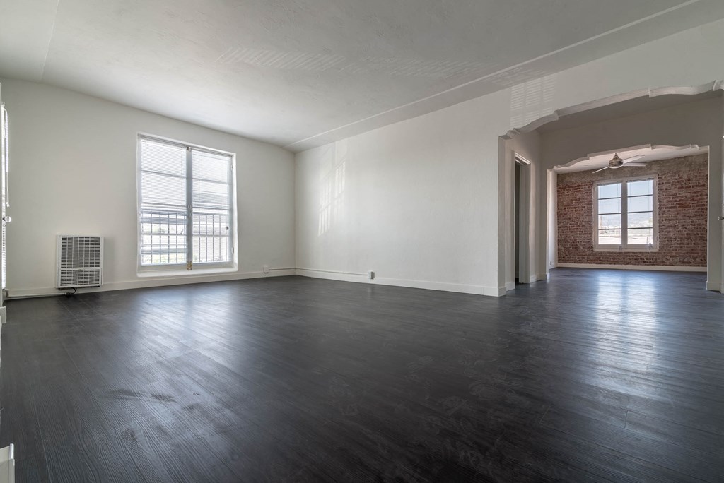 Living room and dining area