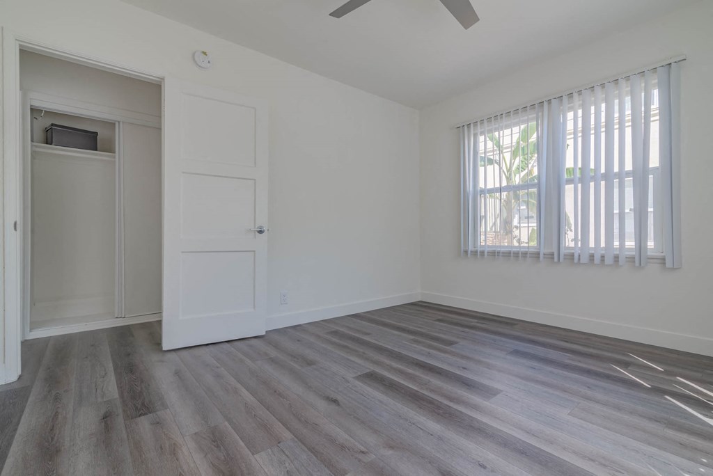 Bedroom large windows and view