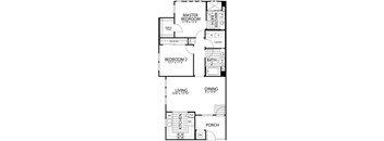 Magnolia – 2 Bedroom 2 Bath Floor Plan Layout – 1029 Square Feet