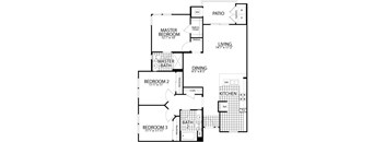 Spruce – 3 Bedroom 2 Bath Floor Plan Layout – 1314 Square Feet