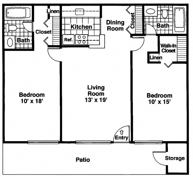 floor plan photo of the fairways at spring lake apartments