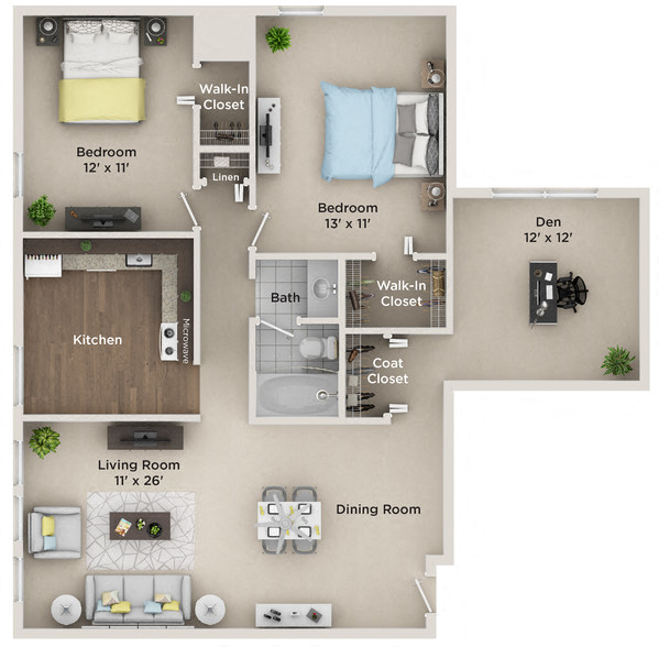 a floor plan of a house with a bedroom and a living room