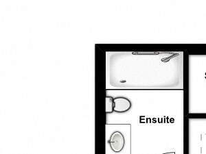 Two bedroom, two bathroom apartment layout at Summerhill Place in Nanaimo, BC