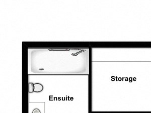 Two bedroom, two bathroom apartment layout at Summerhill Place in Nanaimo, BC