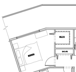 One bedroom, one bathroom apartment layout at Summerhill Place in Nanaimo, BC