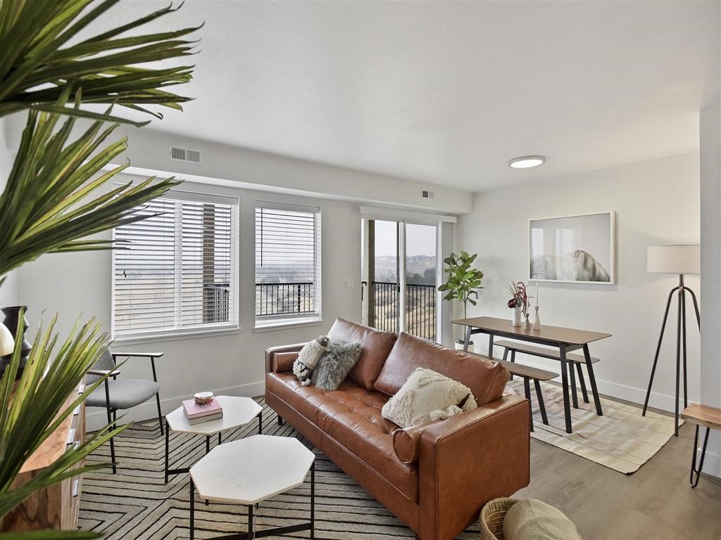 Living Room With Expansive Window at Columbia Village, Boise, Idaho