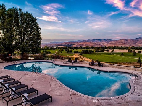 Pool view at Columbia Village, Boise, Idaho