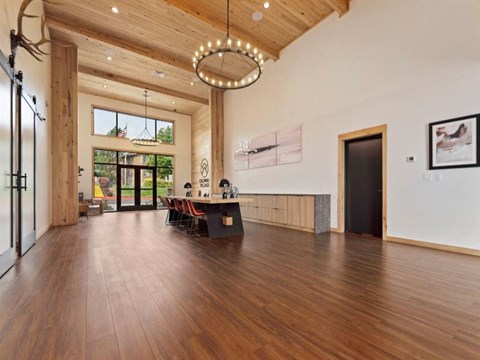 Clubhouse entrance and leasing at Columbia Village, Boise, ID