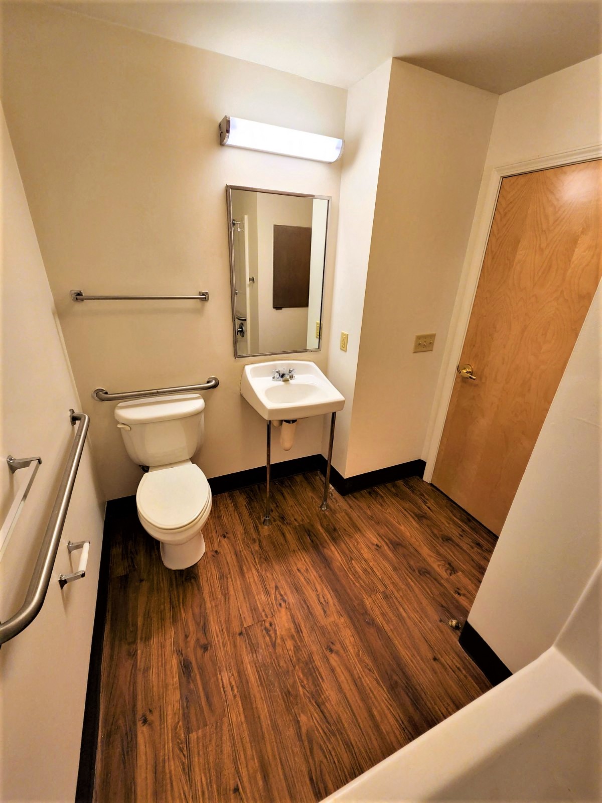 a small bathroom with a toilet and a sink