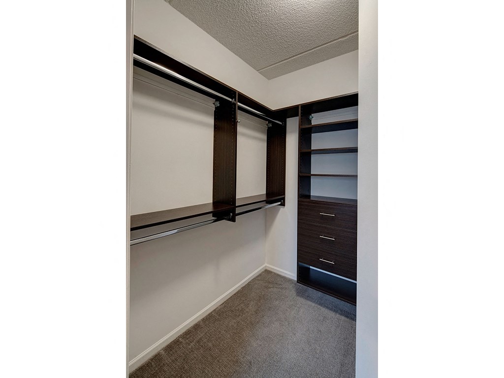 Closet at The MilTon Luxury Apartments, Illinois