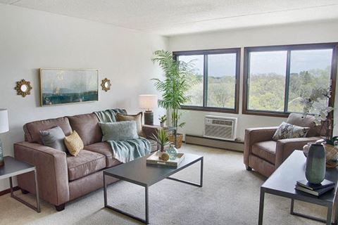 Living Room  at Cambridge Towers Apartments, Hopkins, Minnesota