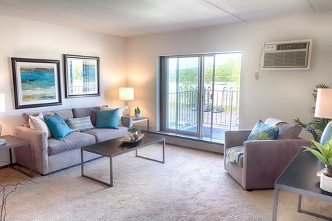 Modern Living Room at Knollwood Towers East Apartments, Hopkins