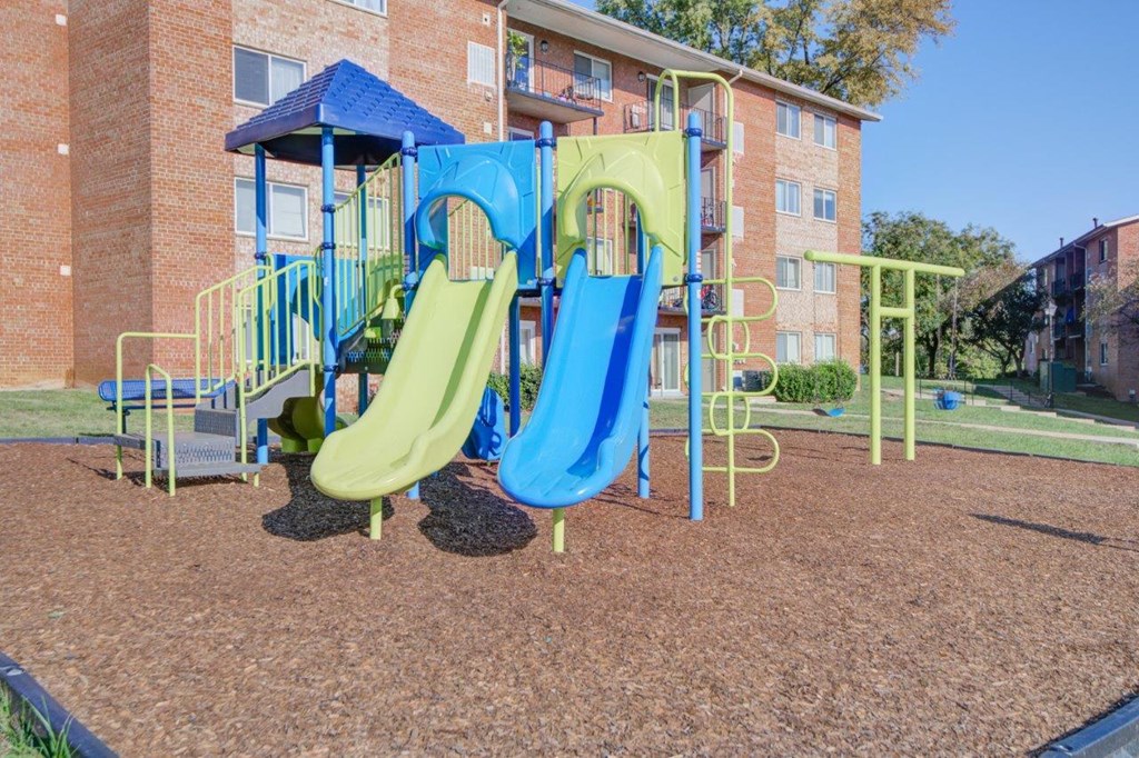 our apartments have a playground with slides