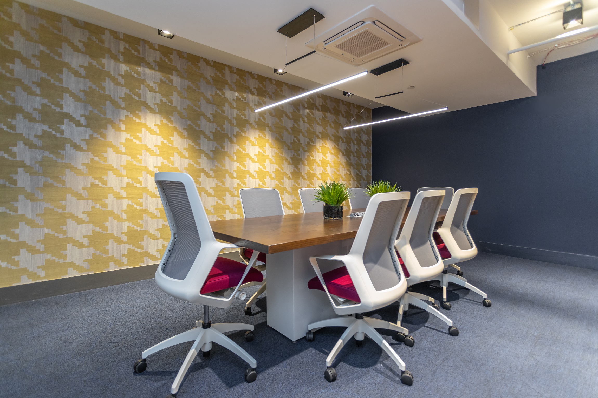 a conference room with chairs and a table