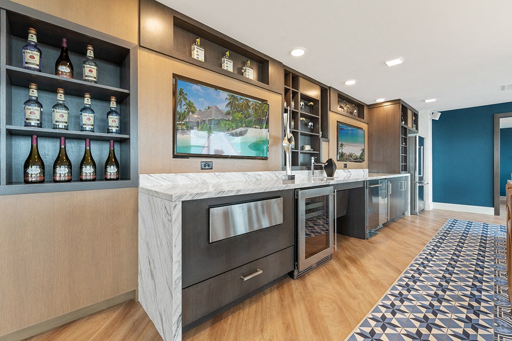 The clubhouse kitchen at The Dane in Wynnefield, PA 